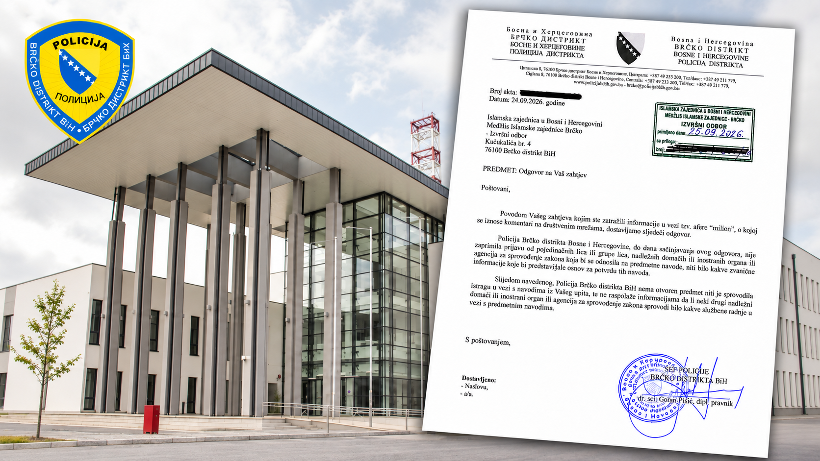 Medžlis Brčko: Policija nas obavijestila da predmet ne postoji, tražimo od Tužilaštva rasvjetljavanje slučaja
